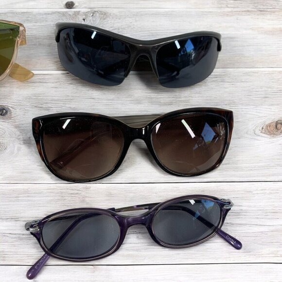 Sunglasses Lot Wearable Glasses Six Assorted Pairs Bamboo Gradient Lenses Unisex - Picture 4 of 4